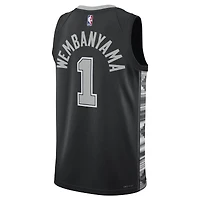 Maillot unisexe Jordan Brand Victor Wembanyama noir San Antonio Spurs Swingman - Statement Edition