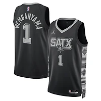 Unisex Jordan Brand Victor Wembanyama Black San Antonio Spurs Swingman Jersey - Statement Edition
