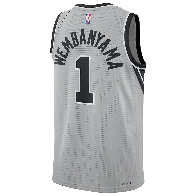 Maillot Swingman unisexe Jordan Brand Victor Wembanyama argent San Antonio Spurs - Édition Statement