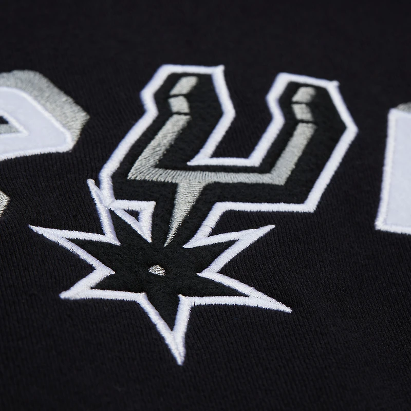 Unisex Mitchell & Ness Black San Antonio Spurs Vintage Heavyweight Hoodie
