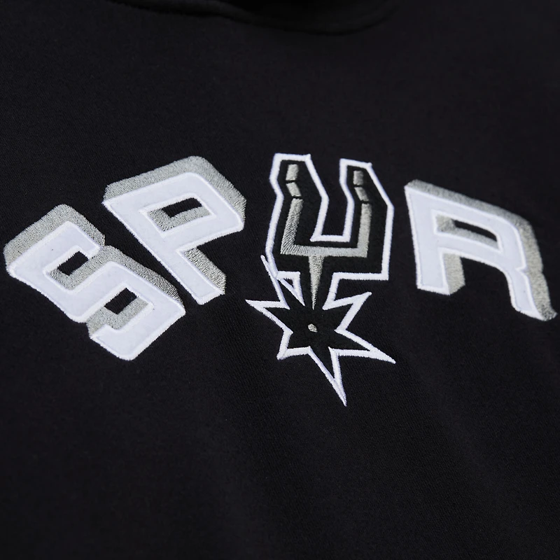 Unisex Mitchell & Ness Black San Antonio Spurs Vintage Heavyweight Hoodie
