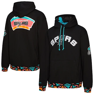 Unisex Mitchell & Ness Black San Antonio Spurs Vintage Heavyweight Hoodie