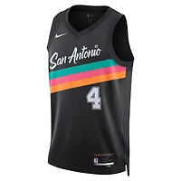 Unisex Nike De'Aaron Fox Black San Antonio Spurs 2025/26 Swingman Jersey - City Edition