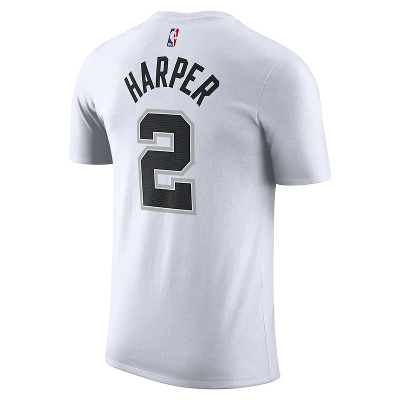 Unisex Nike Dylan Harper White San Antonio Spurs Name & Number T-Shirt