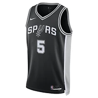 Maillot unisexe Nike Stephon Castle noir San Antonio Spurs Swingman - Édition Icon