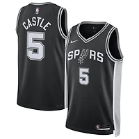 Maillot unisexe Nike Stephon Castle noir San Antonio Spurs Swingman - Édition Icon