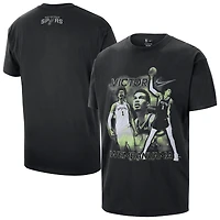 T-shirt unisexe Nike Victor Wembanyama noir San Antonio Spurs