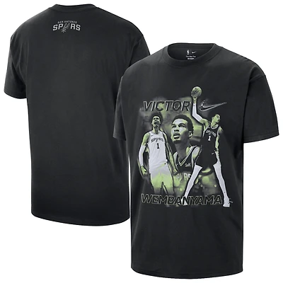 Unisex Nike Victor Wembanyama Black San Antonio Spurs Athlete T-Shirt