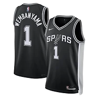 Unisex Nike Victor Wembanyama Black San Antonio Spurs Swingman Jersey - Icon Edition