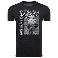 Unisex Sportiqe Black San Antonio Spurs  Comfy Waycross Tri-Blend T-Shirt
