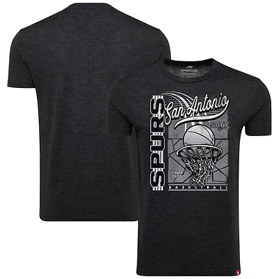 Unisex Sportiqe Black San Antonio Spurs Comfy Waycross Tri-Blend T-Shirt