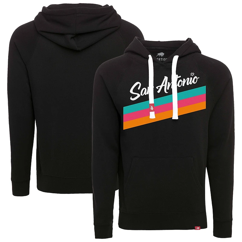 Unisex Sportiqe Black San Antonio Spurs Olsen Logo Tri-Blend Hoodie
