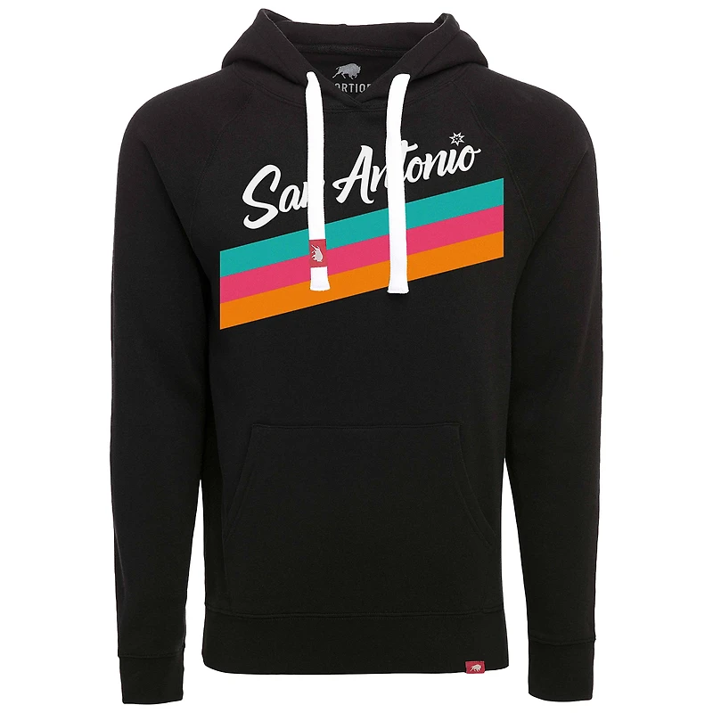 Unisex Sportiqe Black San Antonio Spurs Olsen Logo Tri-Blend Hoodie