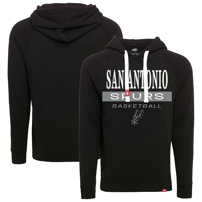 Unisex Sportiqe Black San Antonio Spurs Olsen Russell Tri-Blend Hoodie