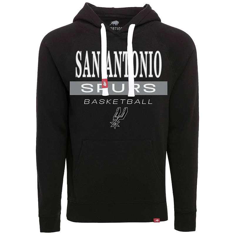 Unisex Sportiqe Black San Antonio Spurs Olsen Russell Tri-Blend Hoodie