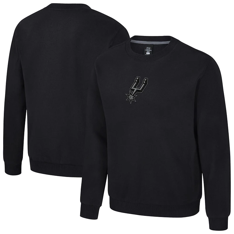 Sweat-shirt unisexe Stadium Essentials noir en chenille San Antonio Spurs Club Level