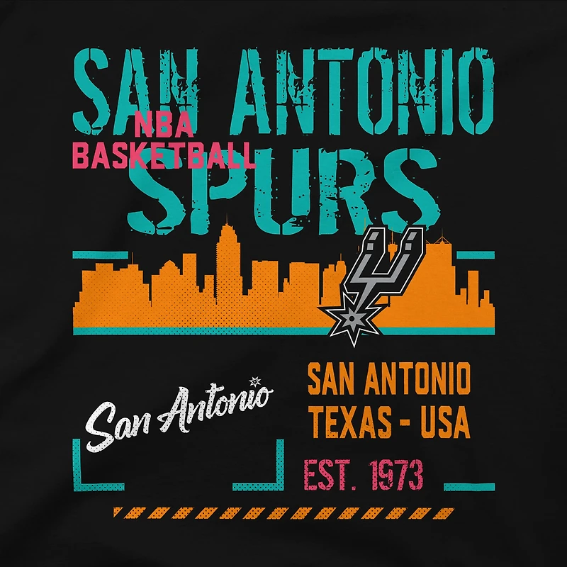 Unisex Stadium Essentials Black San Antonio Spurs Hideout Boxy T-Shirt
