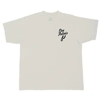 Unisex Stadium Essentials Cream San Antonio Spurs Wall Script Boxy T-Shirt