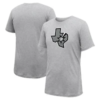 Unisex Stadium Essentials Gray San Antonio Spurs Primary Logo T-Shirt
