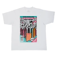 Unisex Stadium Essentials  White San Antonio Spurs Comic Book Cover Urban T-Shirt