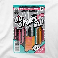 Unisex Stadium Essentials  White San Antonio Spurs Comic Book Cover Urban T-Shirt