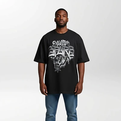 T-shirt unisexe The Wild Collective Black San Antonio Spurs Graffiti
