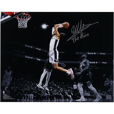 Victor Wembanyama San Antonio Spurs Autographed 16" x 20" Dunk vs. Phoenix Suns Spotlight Photograph with "The Alien" Inscription