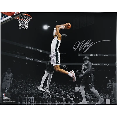 Victor Wembanyama San Antonio Spurs Autographed 16" x 20" Dunk vs. Phoenix Suns Spotlight Photograph