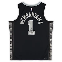 Victor Wembanyama San Antonio Spurs Autographed Black Jordan Brand Statement Edition Swingman Jersey 