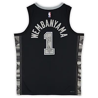 Victor Wembanyama San Antonio Spurs Autographed Black Jordan Brand Statement Edition Swingman Jersey with "2024 ROY" Inscription