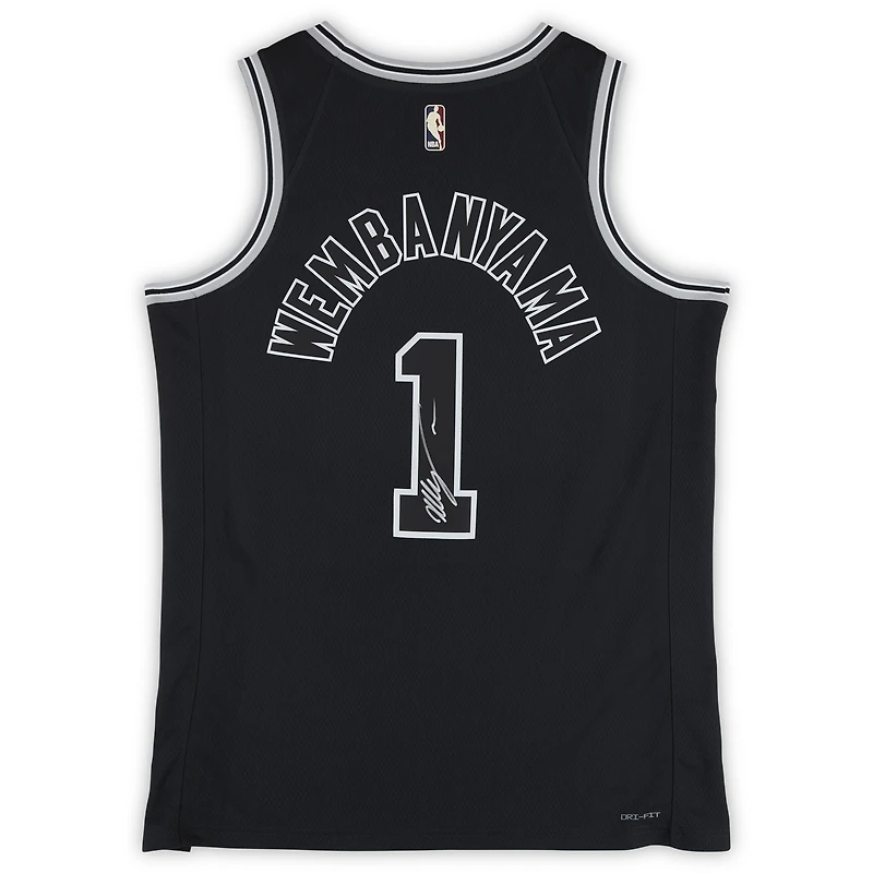 Victor Wembanyama San Antonio Spurs Autographed Black Nike Classic Edition Swingman Jersey - Signed on Front & Back