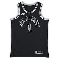 Victor Wembanyama San Antonio Spurs Autographed Black Nike Classic Edition Swingman Jersey - Signed on Front & Back
