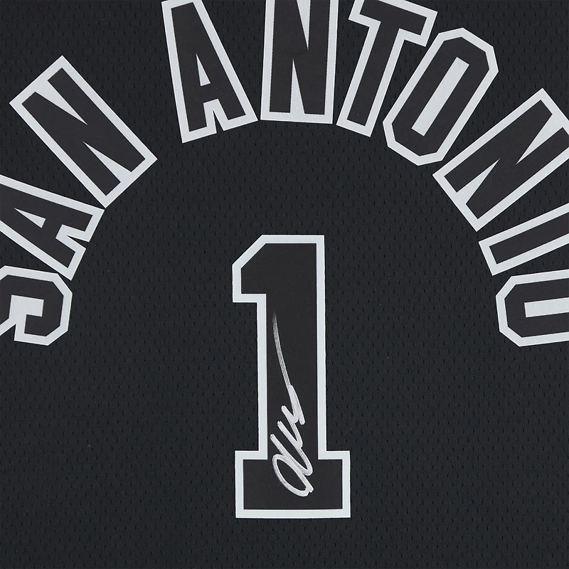 Victor Wembanyama San Antonio Spurs Autographed Black Nike Classic Edition Swingman Jersey - Signed on Front & Back