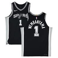 Victor Wembanyama San Antonio Spurs Autographed Black Nike Icon Edition Authentic Jersey 