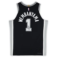 Victor Wembanyama San Antonio Spurs Autographed Black Nike Icon Edition Authentic Jersey 