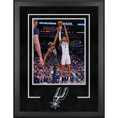 Victor Wembanyama San Antonio Spurs Autographed Deluxe Framed 16" x 20" Shooting vs. Kevin Durant Photograph