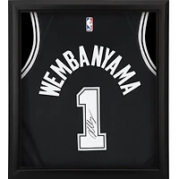 Victor Wembanyama San Antonio Spurs Autographed Framed Nike Black Icon Swingman Jersey Shadowbox