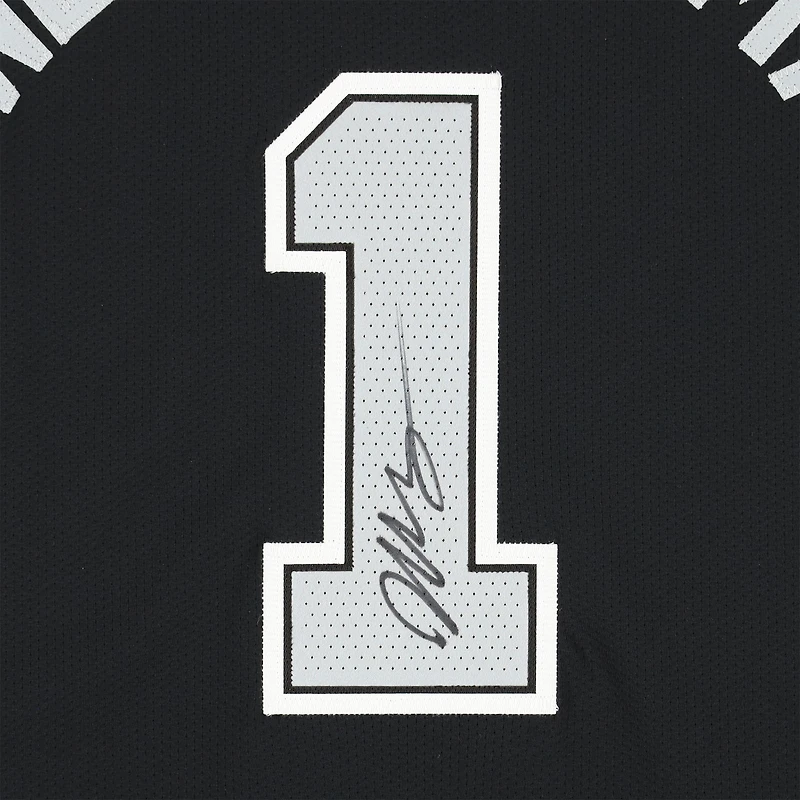 Victor Wembanyama San Antonio Spurs Autographed Jordan Brand Black Statement Edition Authentic Jersey