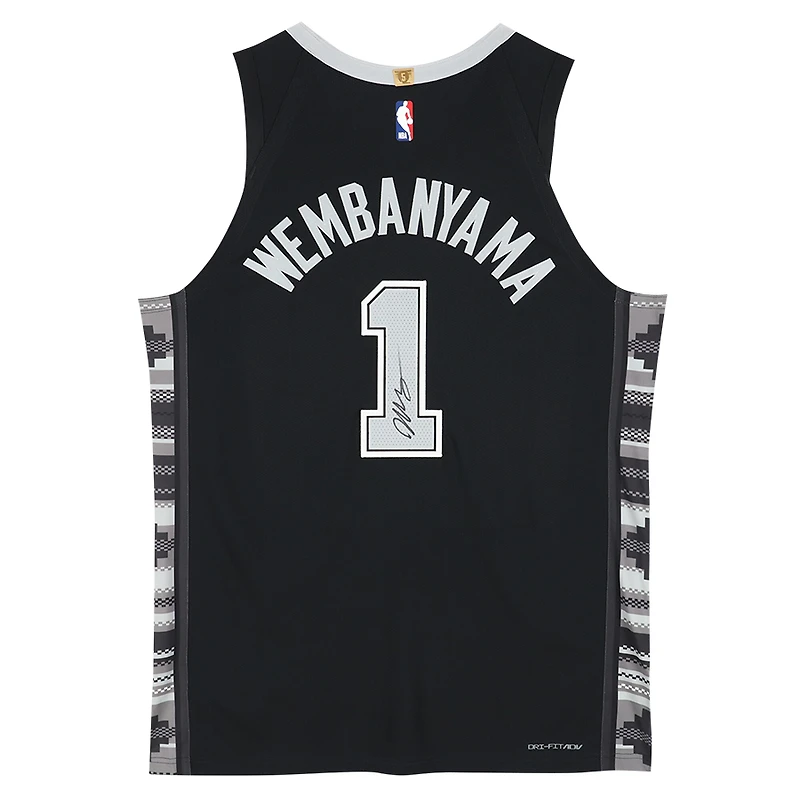 Victor Wembanyama San Antonio Spurs Autographed Jordan Brand Black Statement Edition Authentic Jersey