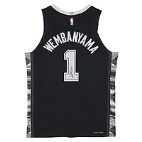 Victor Wembanyama San Antonio Spurs Autographed Jordan Brand Black Statement Edition Authentic Jersey