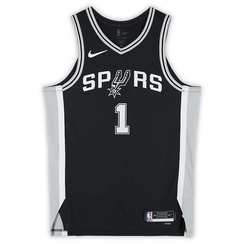 Victor Wembanyama San Antonio Spurs Autographed Nike Black Icon Authentic Jersey with "11-13-24 1st 50 PT Game" Inscription - Limited Edition of 25