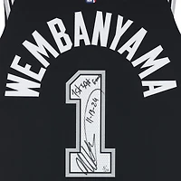 Victor Wembanyama San Antonio Spurs Autographed Nike Black Icon Authentic Jersey with "11-13-24 1st 50 PT Game" Inscription - Limited Edition of 25
