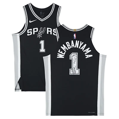 Victor Wembanyama San Antonio Spurs Autographed Nike Black Icon Authentic Jersey with "11-13-24 1st 50 PT Game" Inscription - Limited Edition of 25