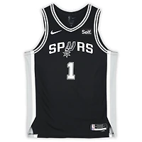 Victor Wembanyama San Antonio Spurs Autographed Nike Black Icon Edition Authentic Jersey with Sponsor Patch