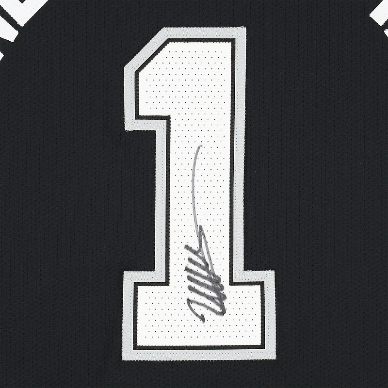 Victor Wembanyama San Antonio Spurs Autographed Nike Black Icon Edition Authentic Jersey with Sponsor Patch