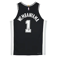 Victor Wembanyama San Antonio Spurs Autographed Nike Black Icon Edition Authentic Jersey with Sponsor Patch