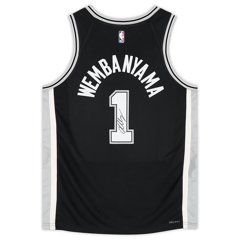 Maillot Nike Icon Swingman dédicacé par Victor Wembanyama des San Antonio Spurs