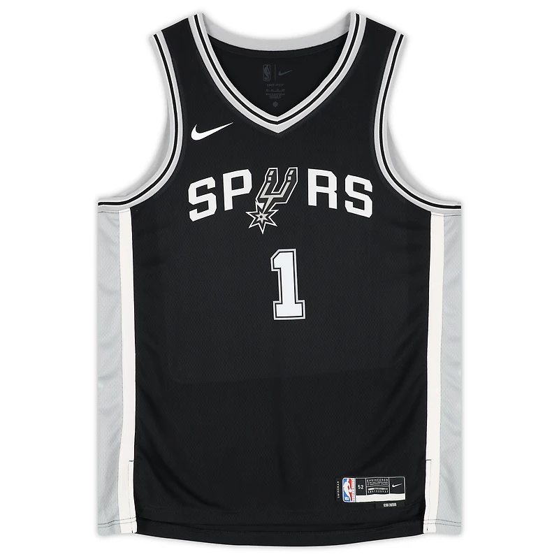 Maillot Nike Icon Swingman dédicacé par Victor Wembanyama des San Antonio Spurs