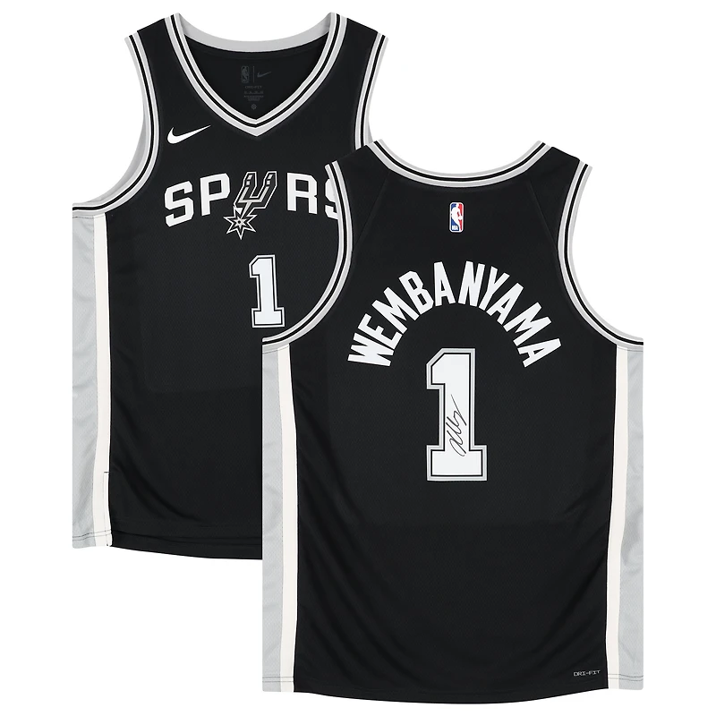 Maillot Nike Icon Swingman dédicacé par Victor Wembanyama des San Antonio Spurs