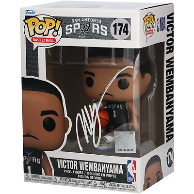 Figurine Funko POP! autographiée n° 174 des San Antonio Spurs de Victor Wembanyama